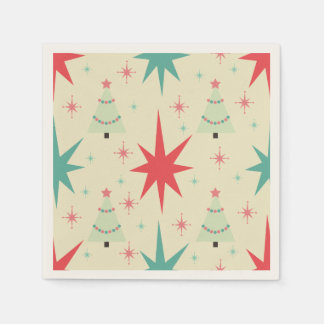 Guardanapo De Papel Retro Natal dos anos 50