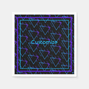 Guardanapo De Papel Retro Neon Geométrico Patterno 2