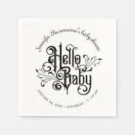 Guardanapo De Papel Retro Ornament Horror Gothic Hello Baby