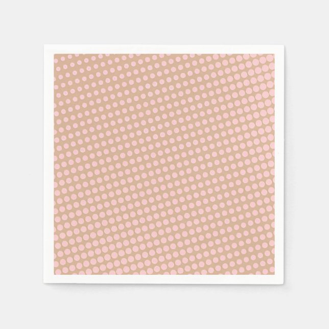 Guardanapo De Papel Retro Pink Blend Brown Party Napkin (Frente)