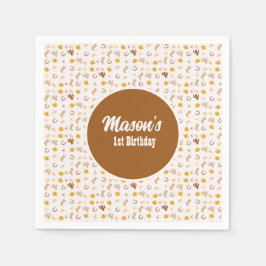 Guardanapo De Papel Retro Rodeo Cowgirl Cowboy Bohemian Aniversário