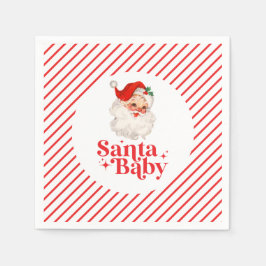 Guardanapo De Papel Retro Santa Baby chá de bebê de Natal