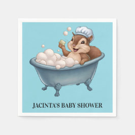 Guardanapo De Papel Retro Squirrel Baby Shower