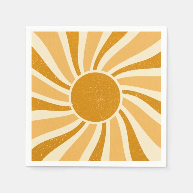 Guardanapo De Papel Retro Sun Paper Napkins (Frente)