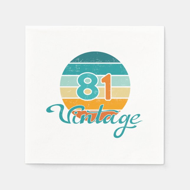 Guardanapo De Papel Retro Sunset 81 Vintage Distressed (Frente)