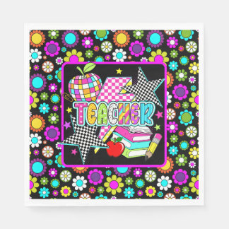 Guardanapo De Papel Retro Teacher Paper Dinner Napkins