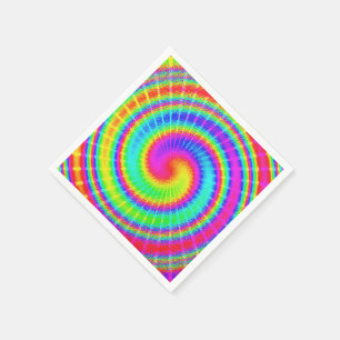 Guardanapo De Papel Retro Tie Dye Hippie Psychedelic
