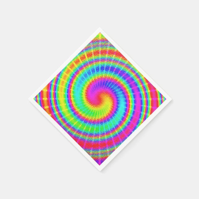 Guardanapo De Papel Retro Tie Dye Hippie Psychedelic (Canto)