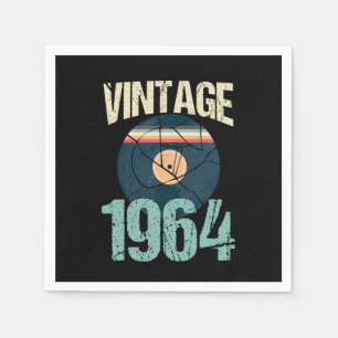 Guardanapo De Papel Retro Vintage 1964 56. º Aniversário Registro Viny