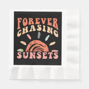 Guardanapo De Papel Retro Vintage para sempre perseguir Pôrs do sol fé