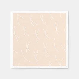 Guardanapo De Papel Retro Warm Abstract Dashes | Light Apricot
