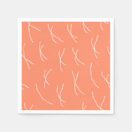 Guardanapo De Papel Retro Warm Abstract Dashes | Salmon Pink