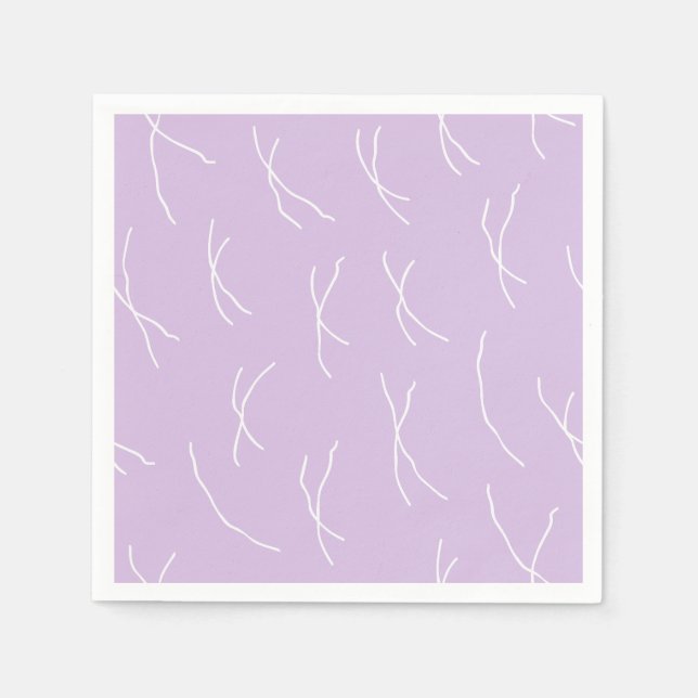Guardanapo De Papel Retro Warm Abstract Dashes | Soft Lilac (Frente)