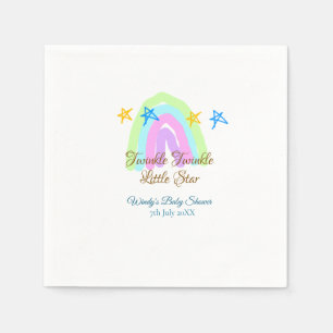 Guardanapo De Papel Retrorre o arco-íris brilha pequenas estrelas baby