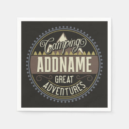 Guardanapo De Papel Reunião de Campanha de Viagem de Camp da Família d