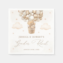 Guardanapo De Papel Revelação de Gênero do Urso de Teddy