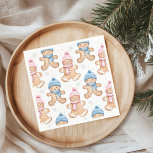 Guardanapo De Papel Revelação de Gênero Pão-de-Obra Rosa e Azul