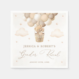 Guardanapo De Papel Revelação do Sexo do Urso do Teddy Neutro