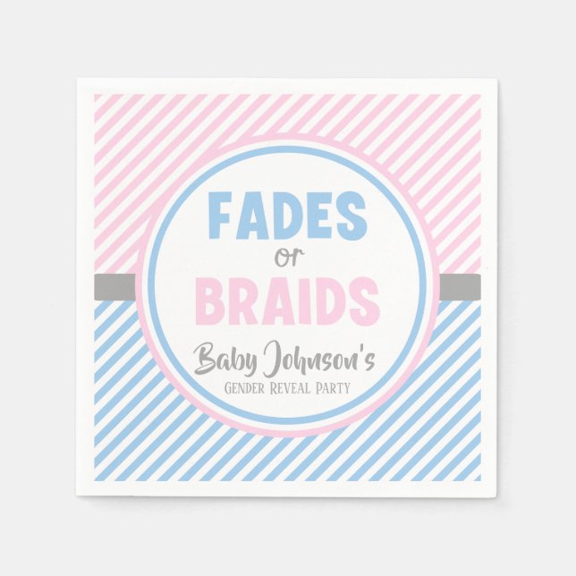 Guardanapo De Papel Revolução de Gênero Bebê - Desaparece ou Travagem (Frente)