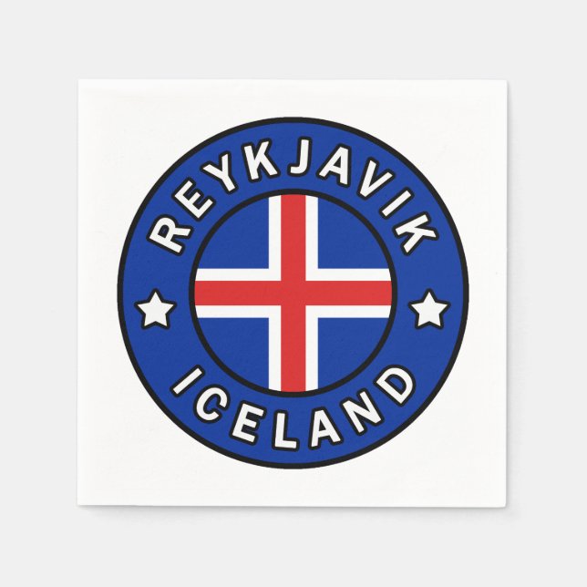 Guardanapo De Papel Reykjavik Islândia (Frente)