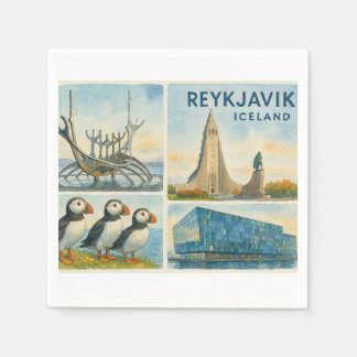 Guardanapo De Papel Reykjavik Islândia multivisualização