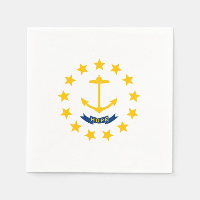Guardanapo De Papel Rhode Island State Flag (Frente)
