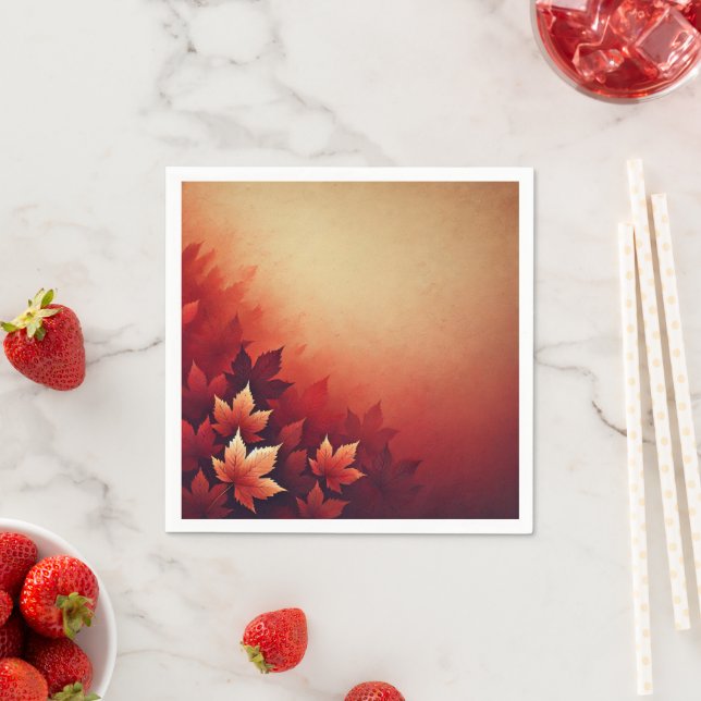 Guardanapo De Papel Rich Russet Maple Fall Gradient Découpage Napkins (Insitu)