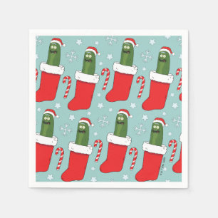 Guardanapo De Papel Rick e Morty Padrão de Rick de picles de Natal