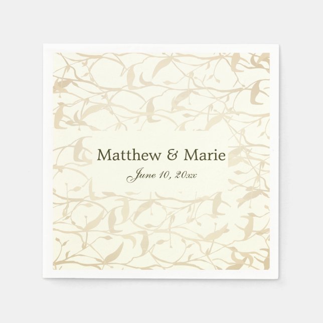 Guardanapo De Papel Rico Foliage Wedding (Frente)