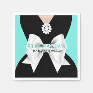 Guardanapo De Papel Rico Teal Glam Aqua Tiffany - Chá de fraldas Tema