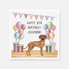 Guardanapo De Papel Ridgeback Colorful Pastel Feliz Aniversário