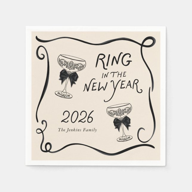 Guardanapo De Papel Ring in the New Year Paper Napkin (Frente)