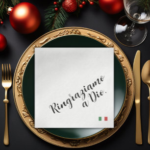 Guardanapo De Papel Ringraziamo a Dio - Janto de Gratidão Italiano