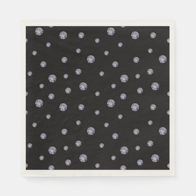 Guardanapo De Papel Rinotronas a preto (Frente)