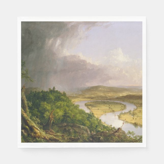 Guardanapo De Papel Rio Oxbow Seen do Monte Holyoke, Massachusetts (Frente)