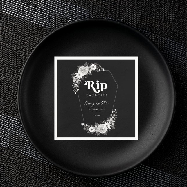 Guardanapo De Papel Rip Para A Minha Festa Negra aniversário de 30 ano (Criador carregado)