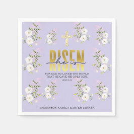 Guardanapo De Papel Risen Religião Cristã Cita Páscoa Lavanda