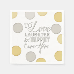 Guardanapo De Papel Riso do amor feliz nunca após Wedding o guardanap