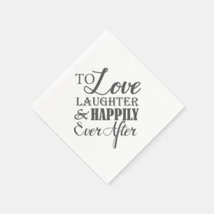Guardanapo De Papel Riso do amor feliz nunca após Wedding o guardanap