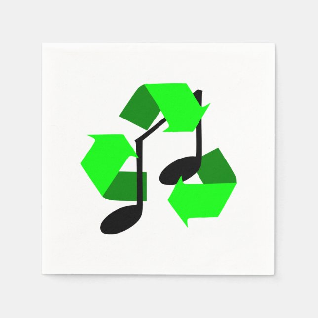 Guardanapo De Papel Ritmo de Música Favorito (Frente)