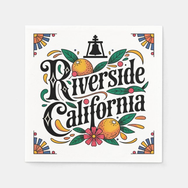 Guardanapo De Papel Riverside California (Frente)
