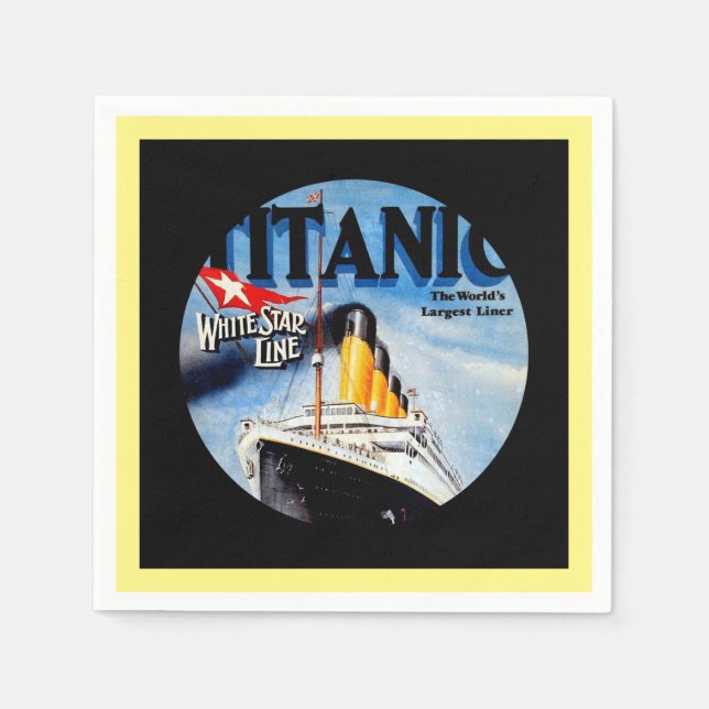 Guardanapo De Papel RMS Titanic Viagem Ad (Frente)