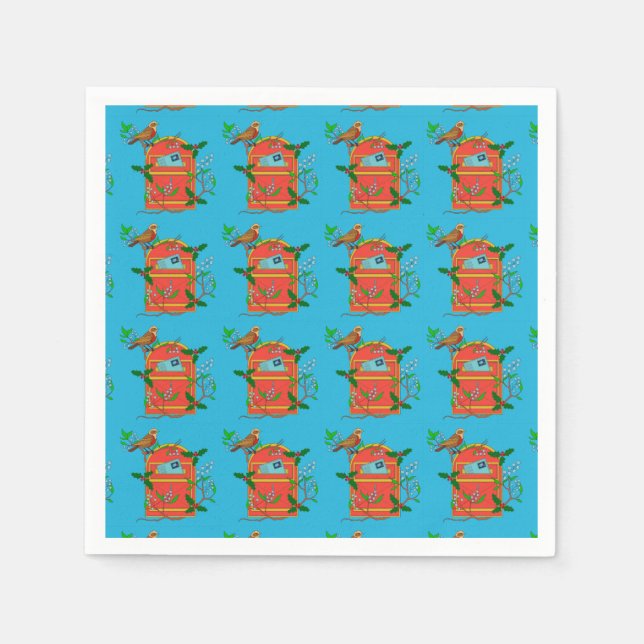 Guardanapo De Papel Robin na caixa postal (Frente)