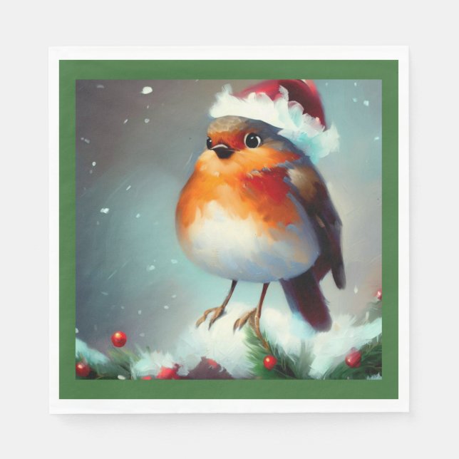 Guardanapo De Papel Robin Natal 1 (Frente)