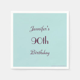 Guardanapo De Papel Robins Azul, Festa de aniversário 90, Papel de nom