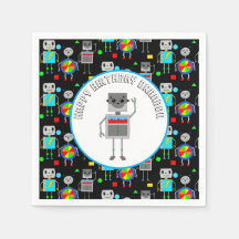 Robô de aniversário do garoto personalizado