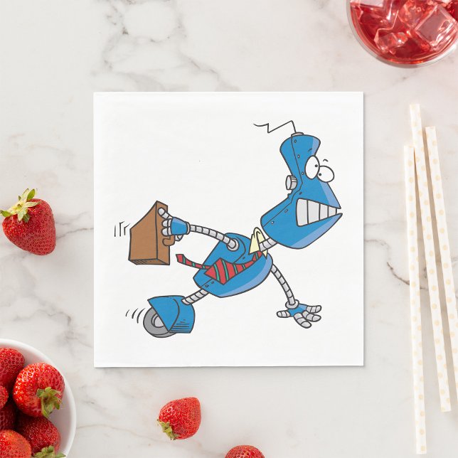 Guardanapo De Papel Robot Business Executive (Criador carregado)