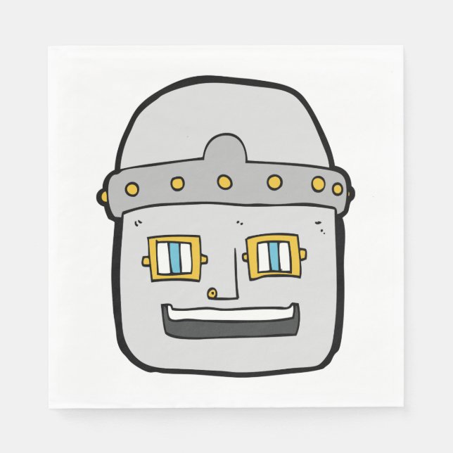 Guardanapo De Papel Robot Head Napkins (Frente)