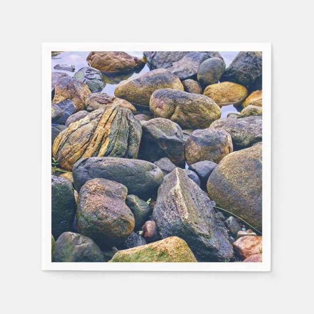 Guardanapo De Papel Rochas coloridas    (Frente)