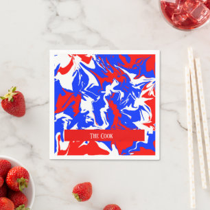 Guardanapo De Papel Rochas de vermelho, branco e azul